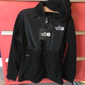NWT THE EARTH GEAR POLAR FLEECE JACKET BLACK SZ 8